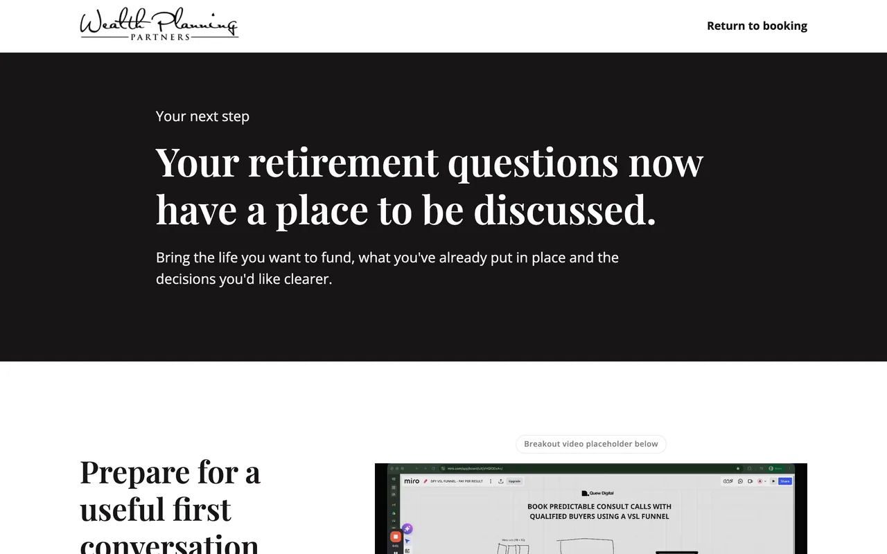 Confirmation page preview