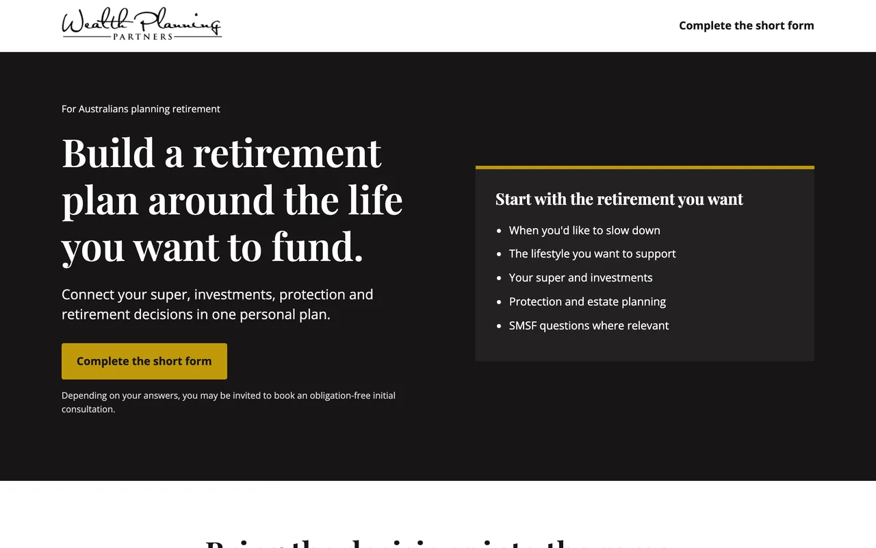 Landing page preview